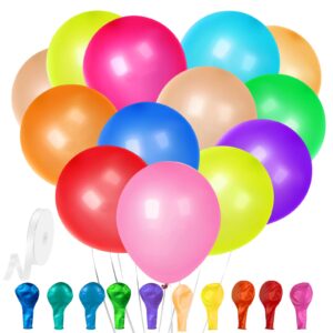 gyipfipa 60 pack balloons assorted color 12 inches rainbow latex balloons, 10 bright color balloon arch kit, for birthday baby shower wedding party decorations