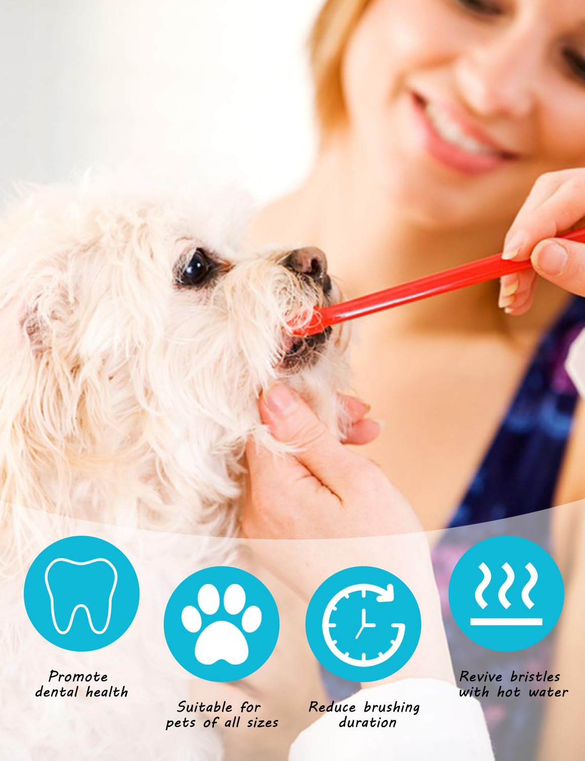 CRAZYBELLY 10 Pcs Dog Toothbrush Cat Toothbrush Pet Toothbrush Dual-Headed Toothbrush for Dogs Teeth Cleaning Dog Tooth Brush