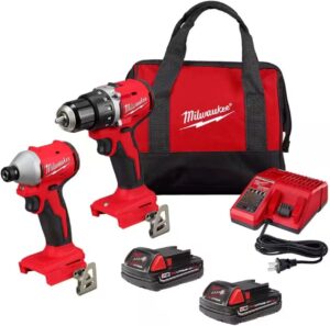 byogi fits milwaukee 3692-22ct m18 18v compact brushless 2 tool drill/driver combo kit