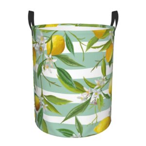 oacyit laundry basket lemon fruits laundry hamper waterproof idea hampers for laundry,large collapsible laundry baskets with handle suitable for bedroom bathroom utility room kitchen