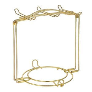 SJORHNUS Tea Cups Holder,Gold Metal Coffee Cup Tea Cups Rack,Foldable Organizer for Coffee Cup Spoon and Saucers