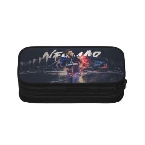 Luja Dling #10 Neymar Big Capacity Pencil Pen Case For Office College Large Storage High Capacity Bag Pouch Holder Box Makeup Bag