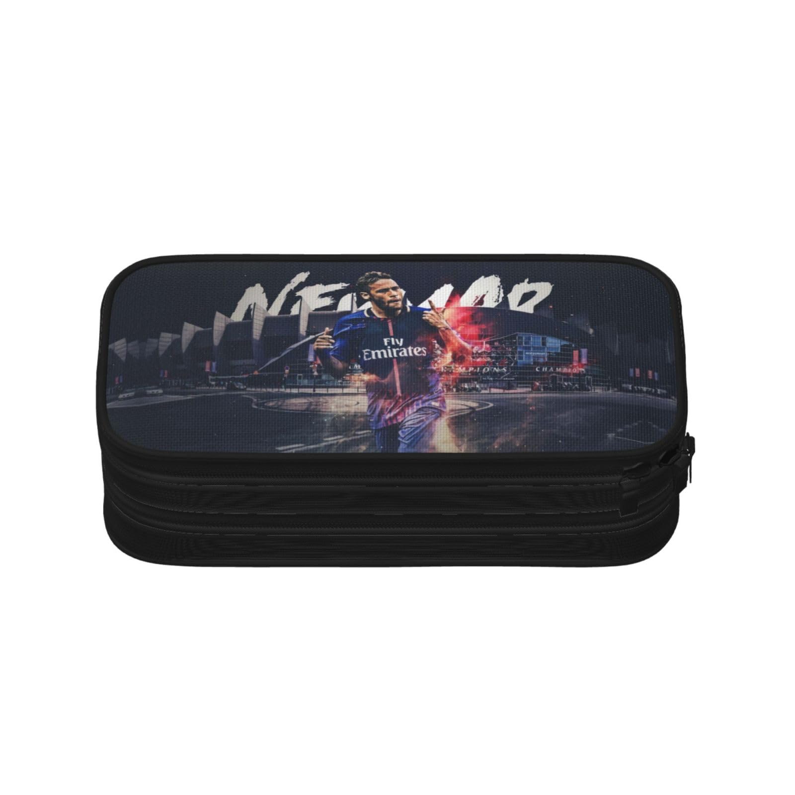 Luja Dling #10 Neymar Big Capacity Pencil Pen Case For Office College Large Storage High Capacity Bag Pouch Holder Box Makeup Bag