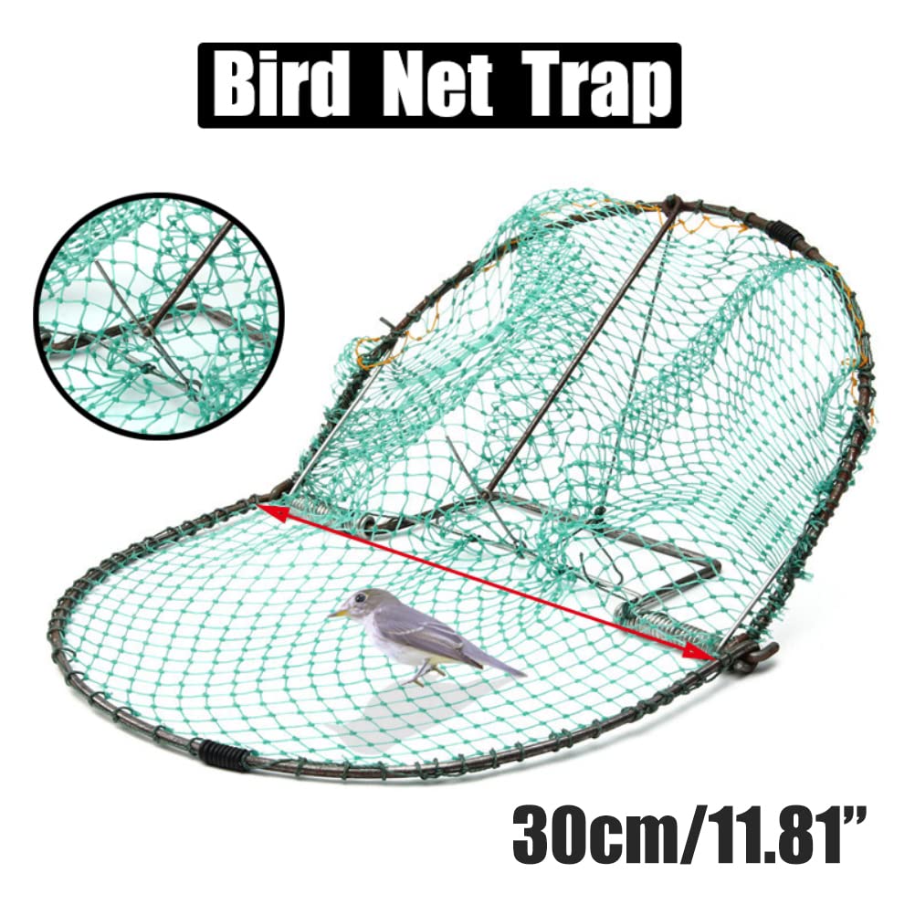 Bird Pigeon Trap, Bird Net Starling Traps, Humane Live Bird Catcher Net, for Small Birds Pigeons Sparrow Quail (30cm)