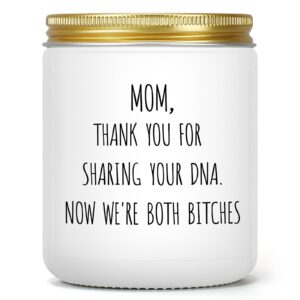 funny novelty mother‘s day gift from daughter son cool gifts for moms birthday lavender scented candle unique birthday christmas thanksgiving gift for mom stepmother adoptive mother