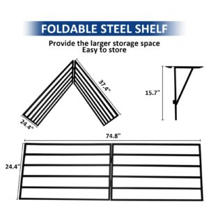 SGOLAN Garage Wall Shelving, 2-Pack Heavy Duty Floating Storage Racks, 2x6ft Wall Shelving System Shelf 1600 lbs Load Capacity Suitable for Garage Storage, Shed, Shop