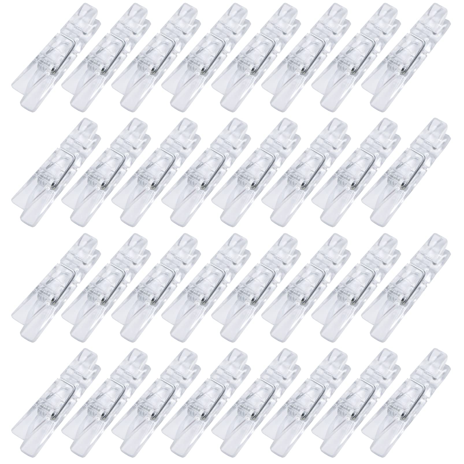 20Pcs Clear Plastic Clothes Pins,Clothes Line String Clips, Mini Clothes Pins, Photo Paper Peg Pins Craft Clips Laundry Storage and Organization Storage and Organization(2.5cm