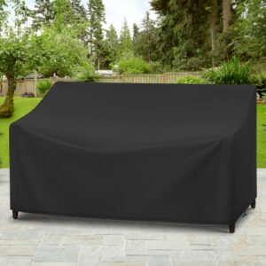 Outdoor Couch Cover Waterproof, 3-Seater Patio Sofa Cover for Patio Furniture, Outdoor Sofa Cover, All Weather Protection Patio Furniture Cover, 79"L x 37"W x 35" H, Black