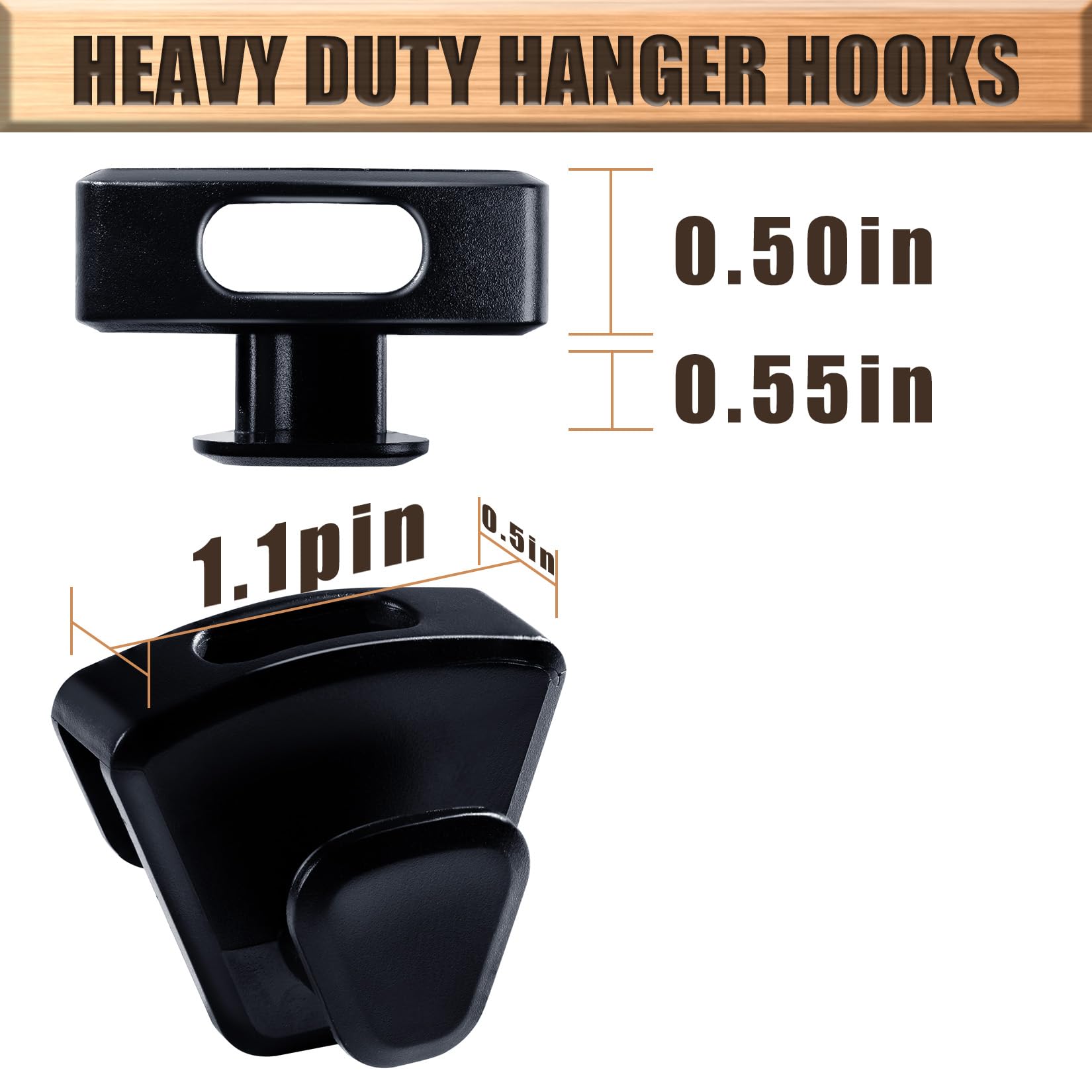 Space Saving Hanger Hooks Large/Medium/Small Size 20/25/40/60 Pack with Extra 2 Metal S Hooks, Black Clothes Hanger Connector Hooks, Heavy Duty Space Saver, Premium Closet Organizers and Storage