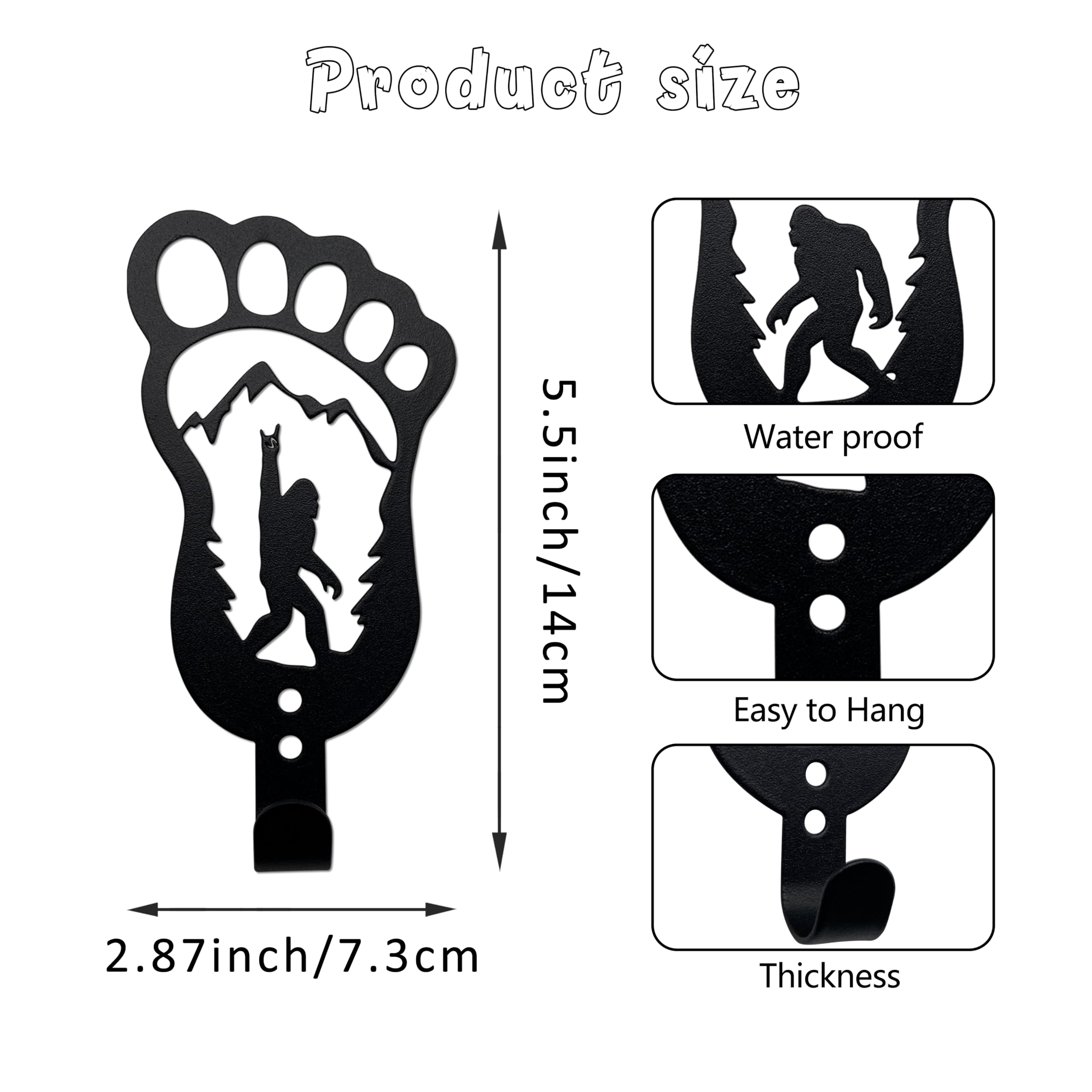 Ecqizer Bigfoot Yard Decor Strikingly Intricate Sasquatch Gang Garden Statue Bigfoot Hooks for Garden Ideal Bigfoot Family Wall Pediment for Home Perfect Bigfoot Sasquatch Gifts