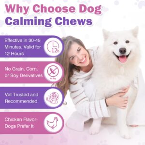 Hemp Calming Chews for Dogs 200pc Dog Calming Treat and Bites with Hemp Oil - Anxiety and Stress Relief Treats for Dogs Puppy Melatonin Sleep Aid Calm Dog with Noise,Thunder,Barking,Separation,Chewing