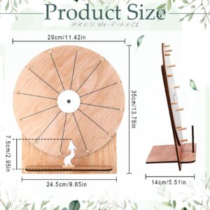 Memorywuu Wedding Game Spinning Wheel 11.4 Inch Erasable Spin The Wheel Game Prize Wheel Spinner with Stand for Wedding Engagement Party Family Games Baby Shower(Wood Color)