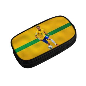 Luja Dling #10 Neymar Big Capacity Pencil Pen Case For Office College Large Storage High Capacity Bag Pouch Holder Box Makeup Bag