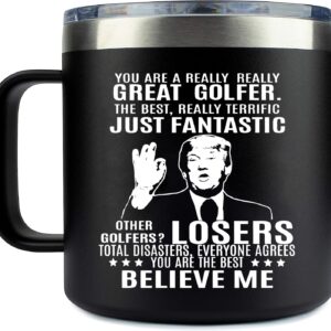 Angie's Box 14Oz Cup - Funny Golfer Mug - Best Golf Gifts for Men Unique - Golf Gifts for Dad from Son Daughter