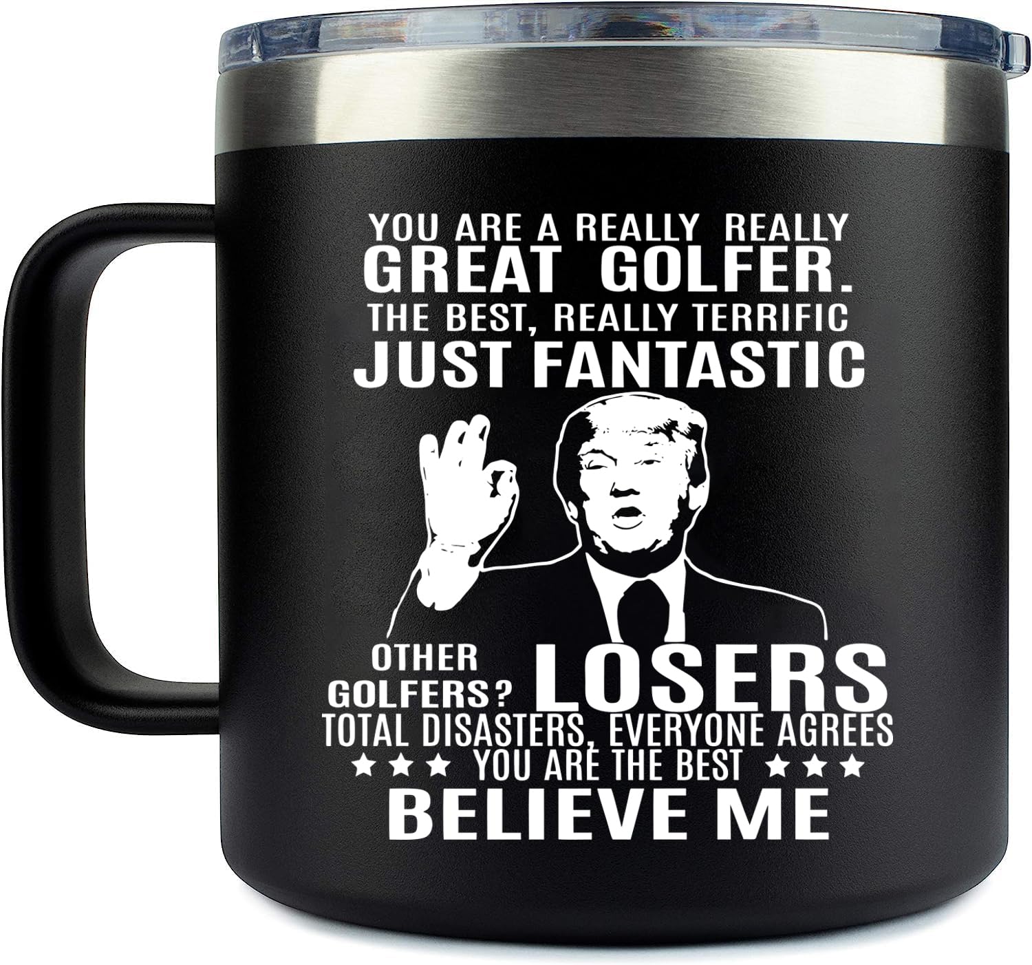 Angie's Box 14Oz Cup - Funny Golfer Mug - Best Golf Gifts for Men Unique - Golf Gifts for Dad from Son Daughter