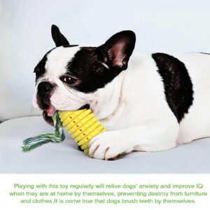 Yuehuam Dog Chew Toys for Aggressive Chewers, Corn Interactive Squeaky Dog Toys for Puppy Medium Dog Toothbrush Teeth Cleaning