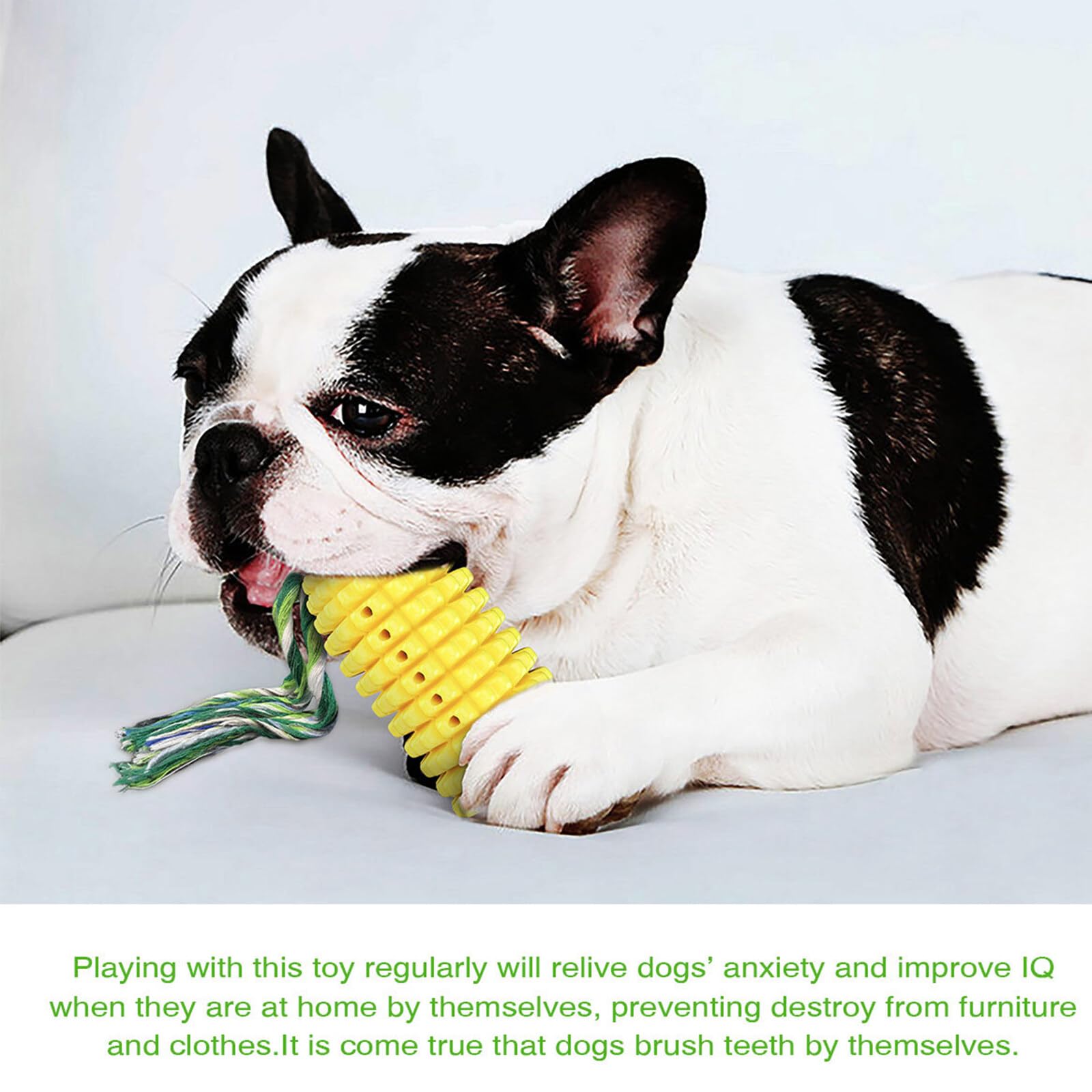 Yuehuam Dog Chew Toys for Aggressive Chewers, Corn Interactive Squeaky Dog Toys for Puppy Medium Dog Toothbrush Teeth Cleaning