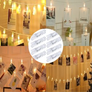 20Pcs Clear Plastic Clothes Pins,Clothes Line String Clips, Mini Clothes Pins, Photo Paper Peg Pins Craft Clips Laundry Storage and Organization Storage and Organization(2.5cm