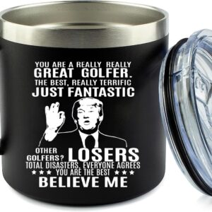 Angie's Box 14Oz Cup - Funny Golfer Mug - Best Golf Gifts for Men Unique - Golf Gifts for Dad from Son Daughter