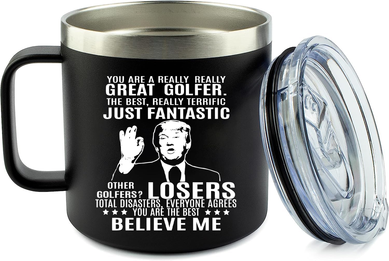 Angie's Box 14Oz Cup - Funny Golfer Mug - Best Golf Gifts for Men Unique - Golf Gifts for Dad from Son Daughter