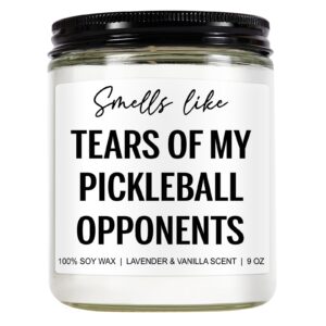 younift tears of my pickleball opponents candle, pickleball gifts, pickleball accessories, christmas gifts for pickleball lovers, pickleball gifts for men, women, dad, mom, funny pickle ball gifts