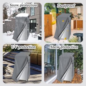 Safipotts Refrigerator Cover, Waterproof & Dustproof Cover for Protecting Upright Freezers - Suitable for Cold Rooms Grey 23"W x 23"D x 56"H