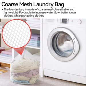 3Pcs Laundry Mesh Wash Bags, Drawstring Net Laundry Bag for Washing Machine, Mesh Laundry Wash Bags for Home Dorm Hotel Travel Use