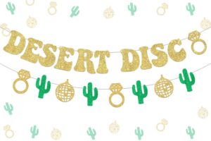 kreat4joy desert disco bachelorette party decorations, desert party decorations banners garland for girl cactus bridal shower decorations bachelorette wedding engagement