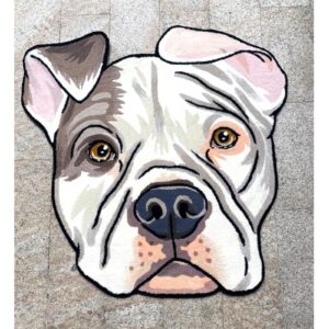 mxn Custom Pet Portrait Rug,Custom Rug Design Personalized Pet Shaped Rug Handmade Custom Blanket Rug Animals,Dog,Cat,with Picture,Personalized Pet Memorial Gifts (65 * 80cm)