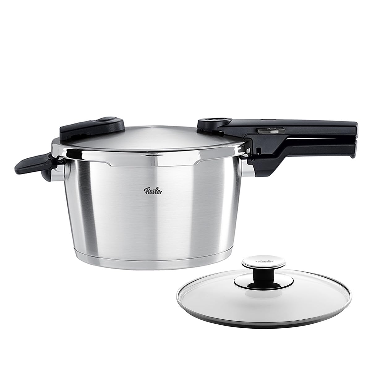 Fissler Vitaquick Premium Pressure Cooker Set, 4.8 Quart and Glass Lid