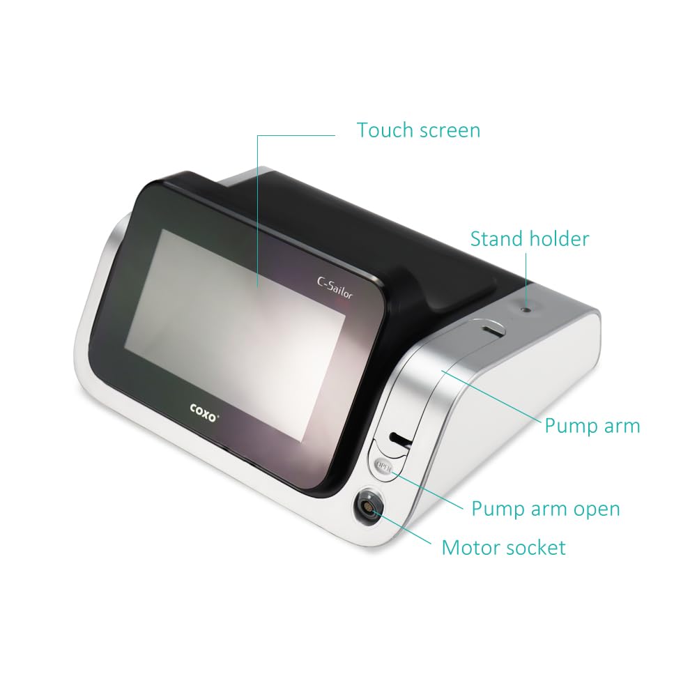 COXO Implant Motor,Rotary tool kit with foot pedal, 5 inch Touch Screen, 80 N.cm Torque,Use for Marking, Pilot drilling,Template drilling,Thread cutting...