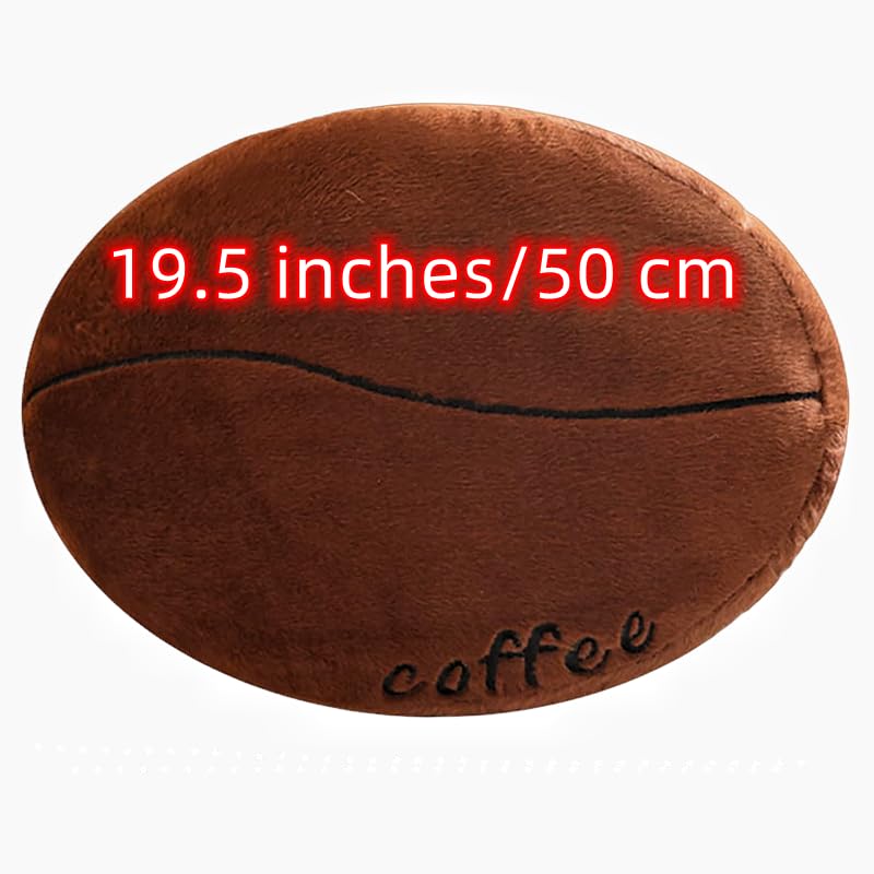 XIGUI 19.5 inches Coffee Bean Plush Soft Toy,Comfort Stuffed Toy Pillow Plushie,Birthday Gifts, Home furnishings.