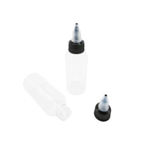 HuoHuo 20Pcs 1 oz Bottles,PET Plastic Extruded Liquid Bottle,Hard Plastic Extruded Liquid Bottle,dropper,dispensing bottle,Laboratory wash Bottle,Watercolor Pigment Bottle, Ink Discharge Bottle(30ml)