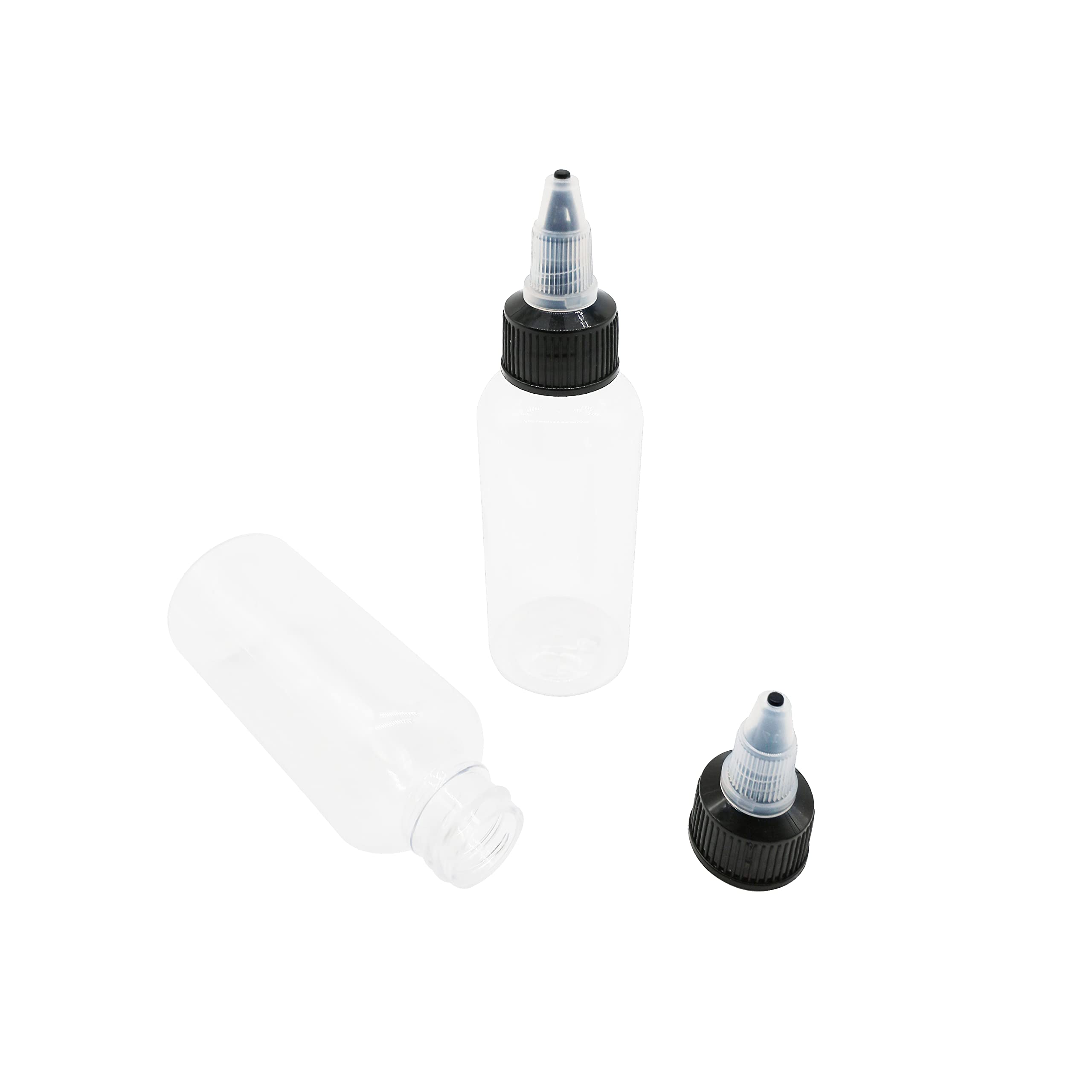 HuoHuo 20Pcs 1 oz Bottles,PET Plastic Extruded Liquid Bottle,Hard Plastic Extruded Liquid Bottle,dropper,dispensing bottle,Laboratory wash Bottle,Watercolor Pigment Bottle, Ink Discharge Bottle(30ml)