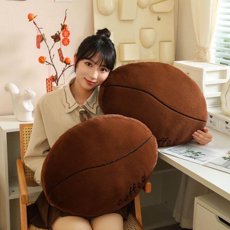 XIGUI 19.5 inches Coffee Bean Plush Soft Toy,Comfort Stuffed Toy Pillow Plushie,Birthday Gifts, Home furnishings.