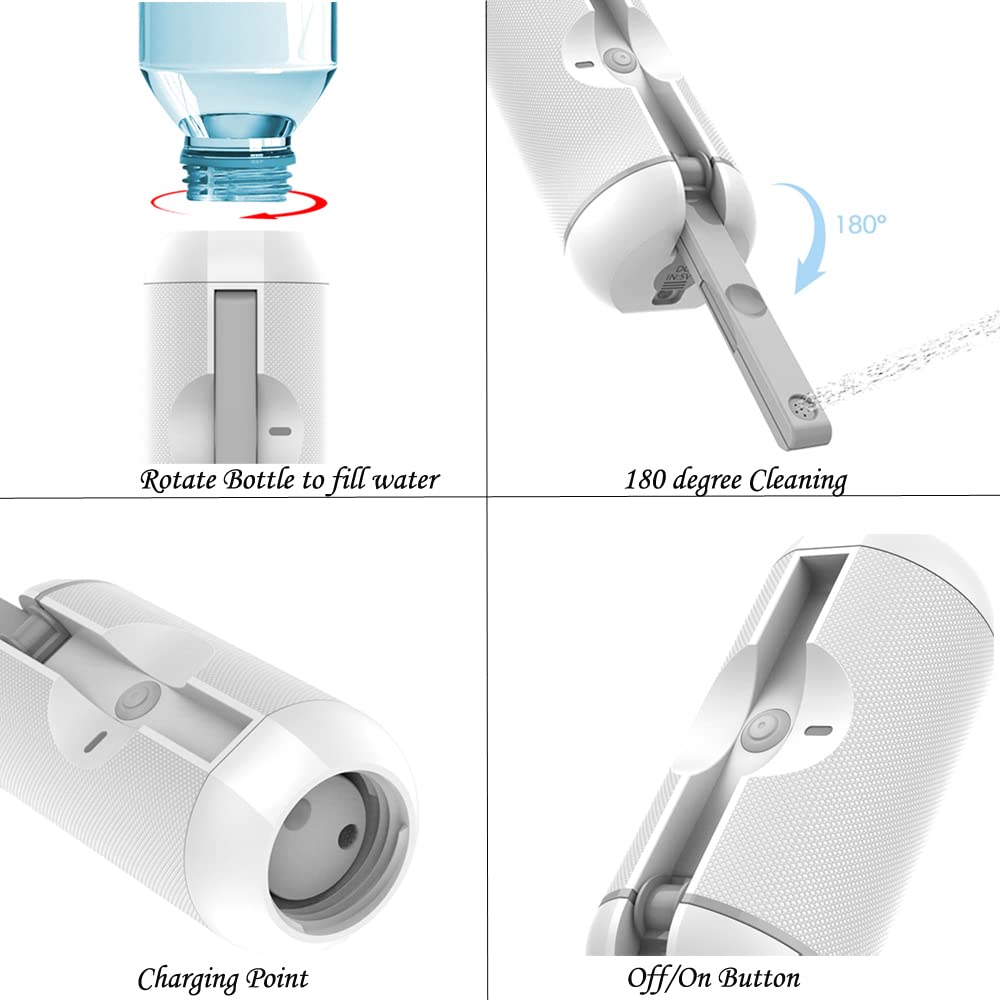 LUOOV Portable Bidet, Peri Bottle , Handheld Bidet,Portable Bidet for Toilet Rechargeable for Women, Babies, Elderly & Disabled - Perfect for Travel & Postpartum Care