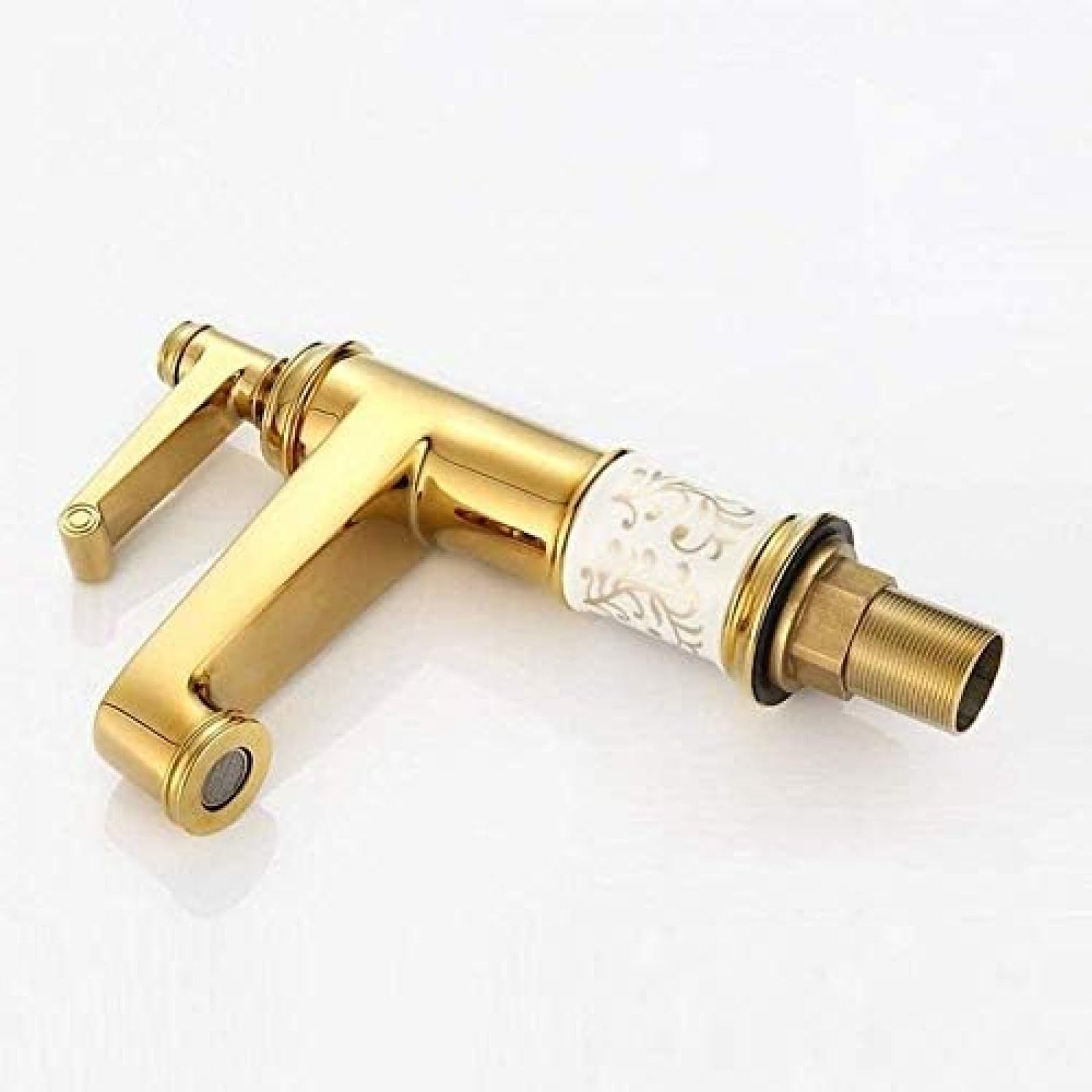 Faucet Deck Mounted Brass and Ceramic Faucet Bathroom Basin Faucet Mixer Tap Gold Sink Faucet Bath Basin Sink Faucet,Kitchen faucets