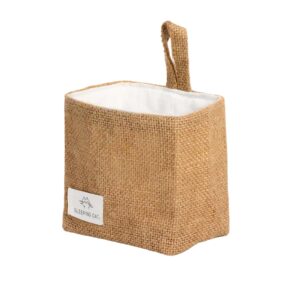 tenebralux small cotton and linen hanging storage basket for desktop, ideal for organizing keys and miscellaneous items.