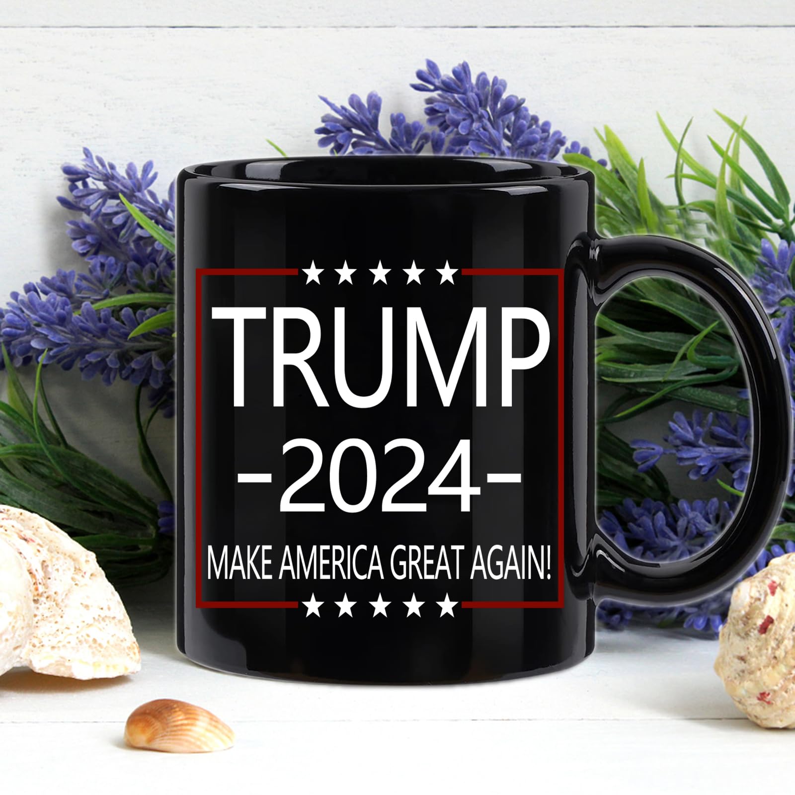 WENSSY Trump for President Mug, Donald Trump 2024 Make America Great Again Mug, Trump 2024 Mug, Trump for President of The United States 11 Ounce Black