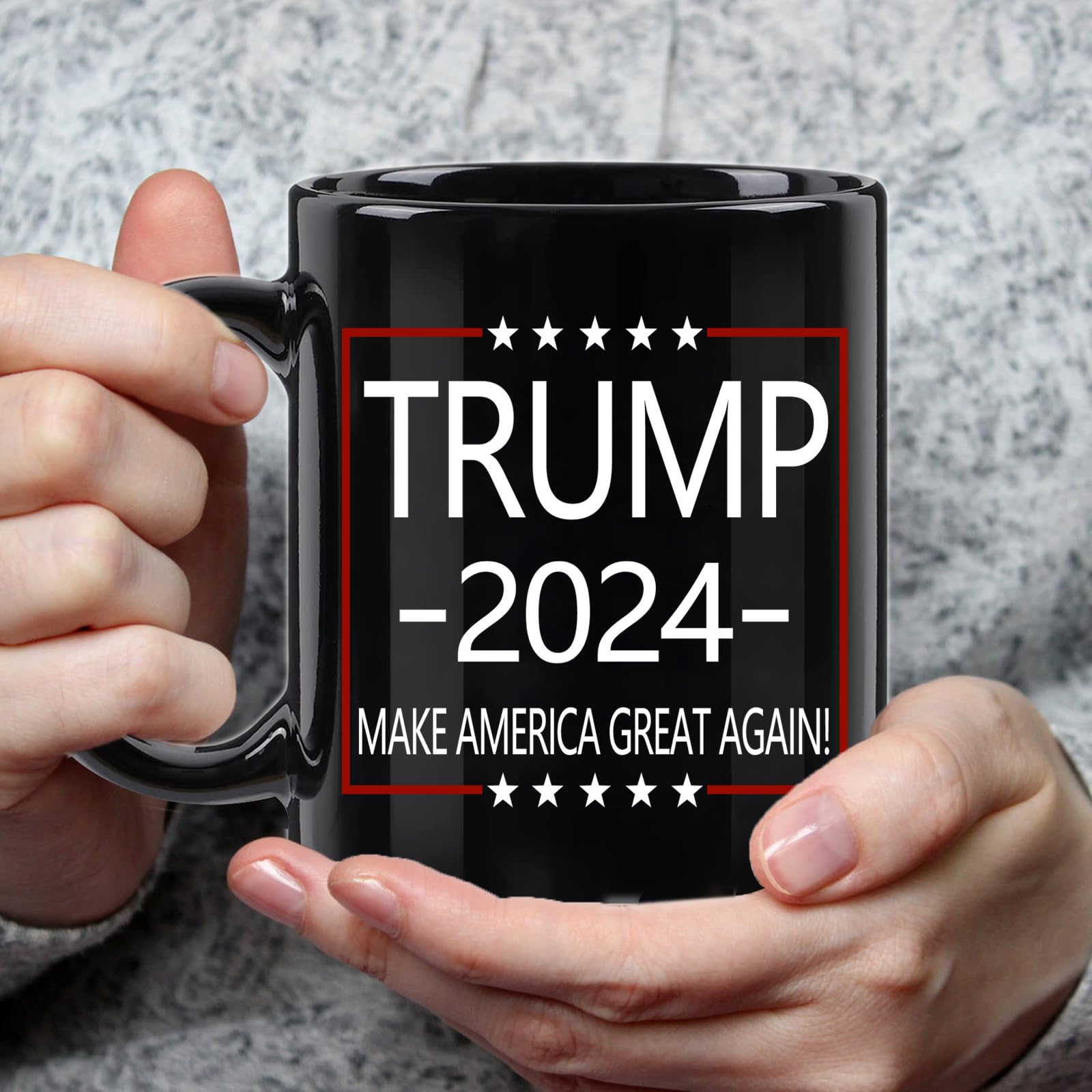 WENSSY Trump for President Mug, Donald Trump 2024 Make America Great Again Mug, Trump 2024 Mug, Trump for President of The United States 11 Ounce Black