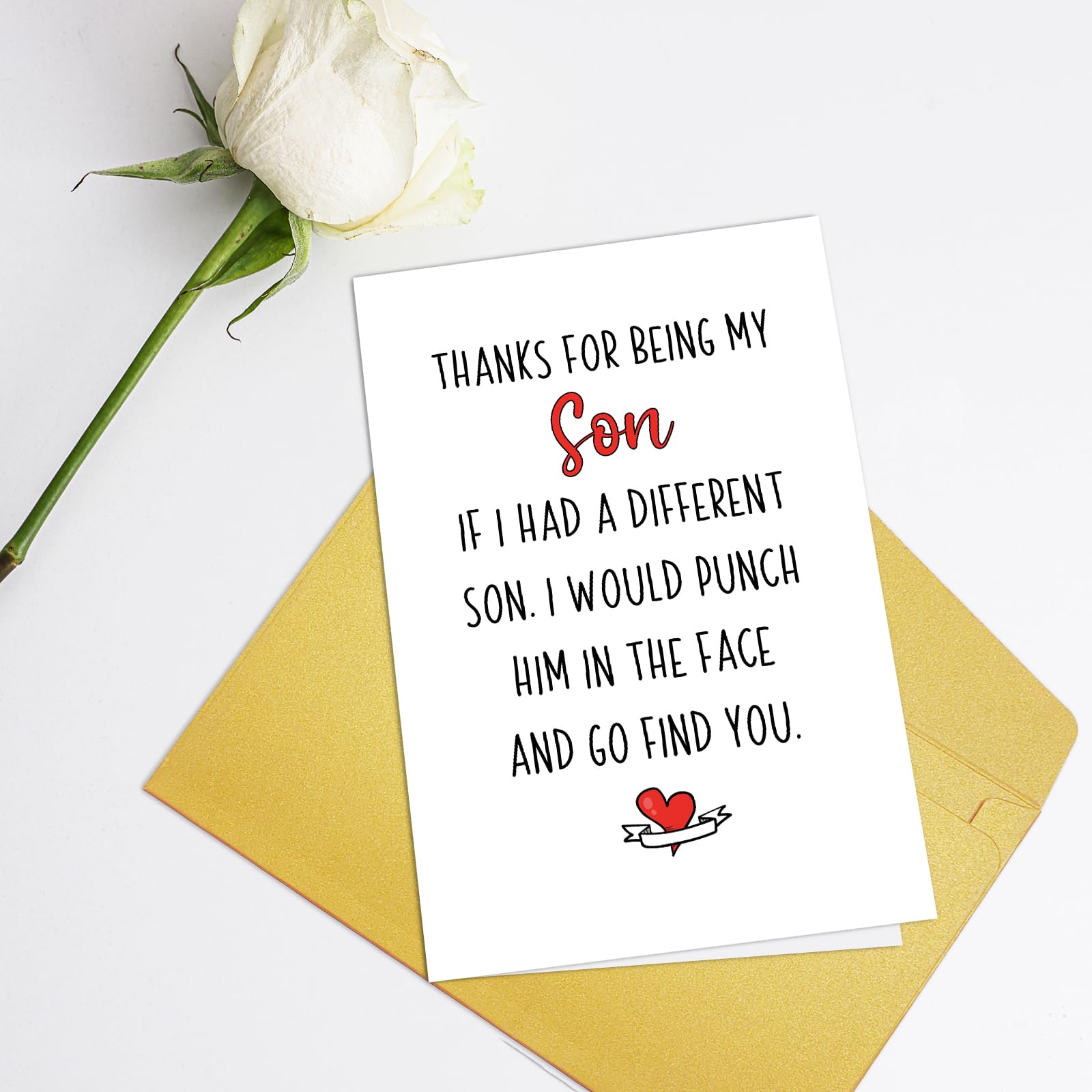 Humorous Son Birthday Card, Funny Birthday Card for Son, Hilarious Love You Card for Son, Thanks for Being My Son Card