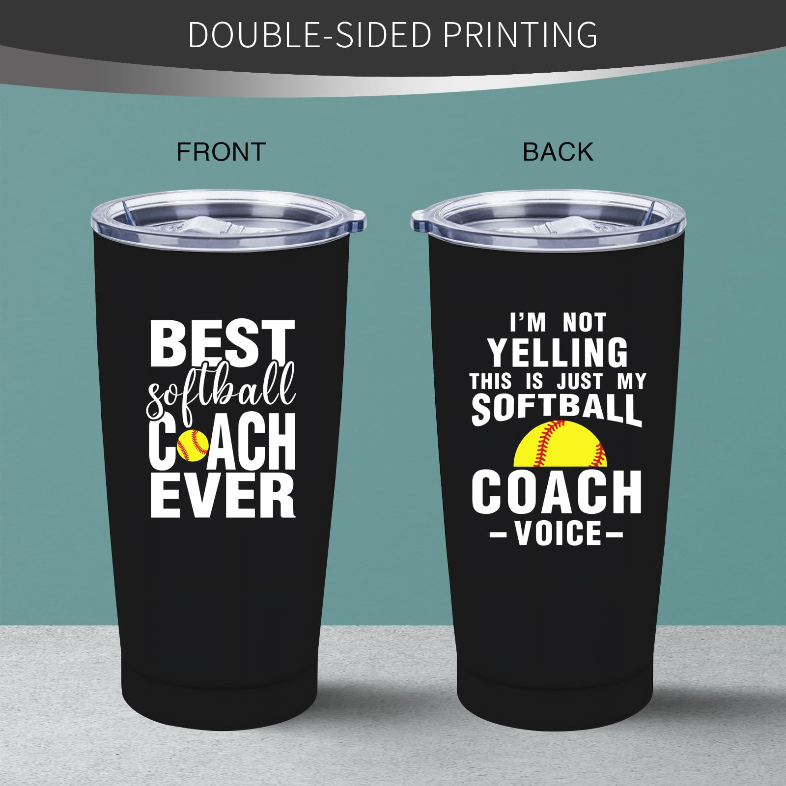 NVFCC Softball Coach Gifts for Men, Softball Coach Appreciation Gifts, Best Softball Coach Ever Gifts, Gift Ideas for Softball Coach, Softball Coach Gifts for Women 20 oz Coffee Tumbler