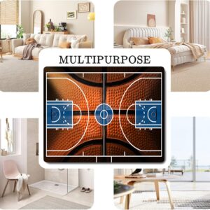 kksme Large Area Rug 5'x6' Carpet for Bedroom Living Room Kids Room Home Decor Rugs Mat Non Slip Basketball Court Basketball Surface