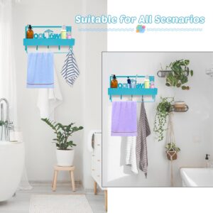 TAINAT 3-in-1 Outdoor Pool Towel Rack,Metal Towel Holder Wall Mounted Towel Drying Hanging Hooks,Poolside Beach Towel Storage for Bath Towel,Coats,Robe Swimsuit,Keys