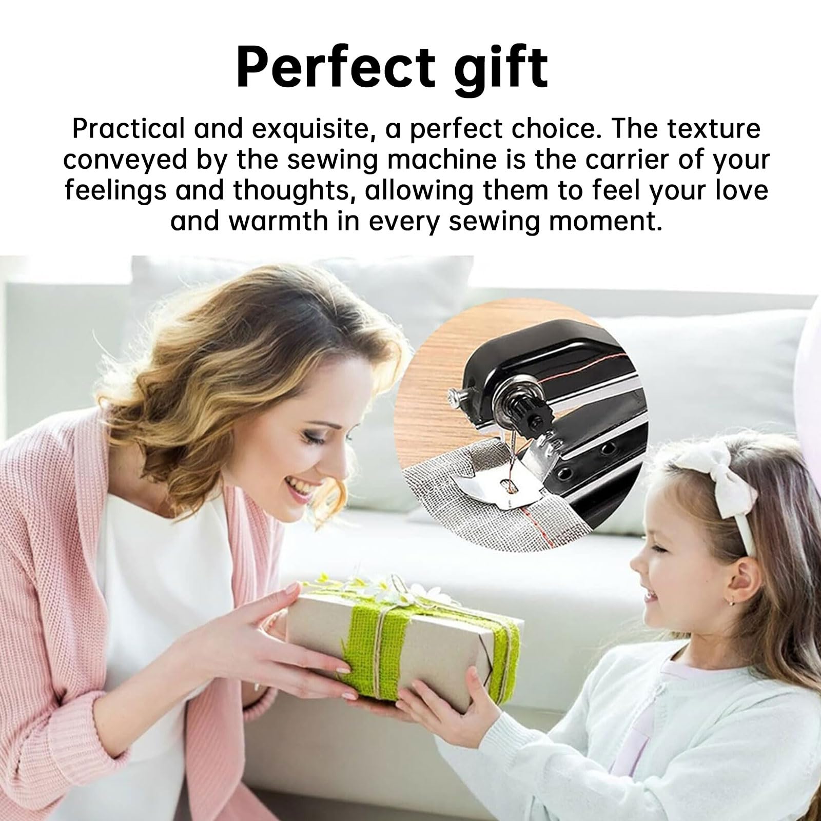 Handheld Sewing Machine, Beginner's Sewing kit with Storage, Two Power Supply Modes, Electric Switch, Simple Operation, Portable Mini Sewing Machine, Beginner's Sewing Machine.(Black)