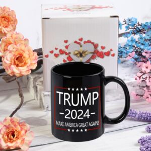 WENSSY Trump for President Mug, Donald Trump 2024 Make America Great Again Mug, Trump 2024 Mug, Trump for President of The United States 11 Ounce Black