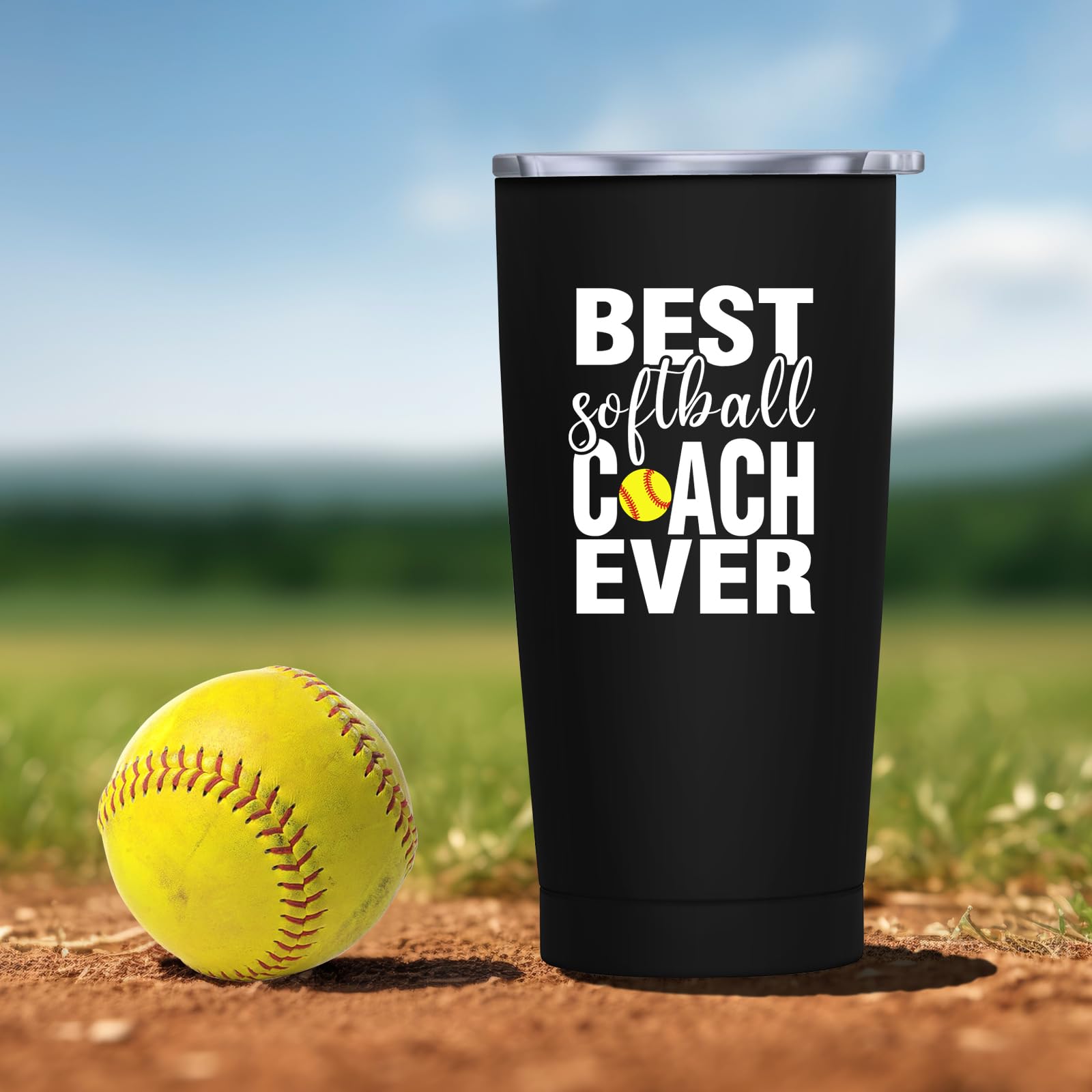 NVFCC Softball Coach Gifts for Men, Softball Coach Appreciation Gifts, Best Softball Coach Ever Gifts, Gift Ideas for Softball Coach, Softball Coach Gifts for Women 20 oz Coffee Tumbler