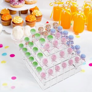 LUOBAO Acrylic Cake Pop Display Stand,Acrylic Lollipop Holder,3 Tier,for Displaying Sweets, Cake Pops, and Lollipops at Parties and Events