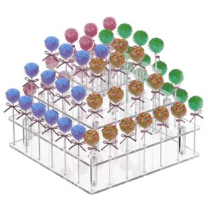 luobao acrylic cake pop display stand,acrylic lollipop holder,3 tier,for displaying sweets, cake pops, and lollipops at parties and events