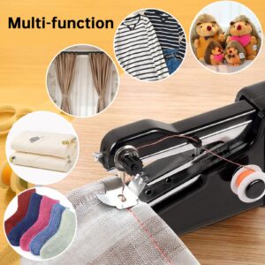 Handheld Sewing Machine, Beginner's Sewing kit with Storage, Two Power Supply Modes, Electric Switch, Simple Operation, Portable Mini Sewing Machine, Beginner's Sewing Machine.(Black)